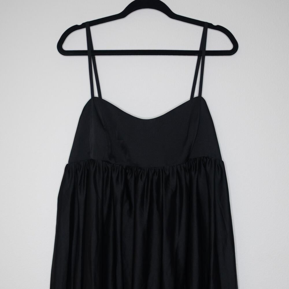 Fame and Partners Rocco Black Empire Waist Tie Back Evening Ballgown SZ 16 US - Picture 5 of 7